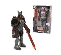 Gormiti - Figura de 27 cm del Malvado Villano Krater, Gormiti de la Nueva Era, Armadura de Quitar y Poner, Colores Brillantes con Acabados Metálicos, 9 Puntos de Articulación, Famosa (GRV09301)