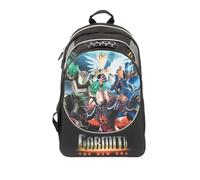 GORMITI - Mochila con gráficos intercambiables, 3 compartimentos y bolsillos interiores, bolsillos porta botella, respaldo y correas acolchadas, 24 l, Dim 32 x 44 x 19, escuela primaria