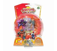 Gormiti - Set de 4 Figuras de 5 centímetros articuladas, personajes de la Temporada 3 de la serie infantil Gormiti de dibujos animados, para niños y niñas desde 4 años, Famosa (GRA28000)
