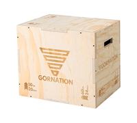 GORNATION Cajón Pliométrico para Crossfit, Fitness y Pliometría, Caja de Salto y Cardio Box para Entrenamiento en Casa y Gimnasio, Banco Step, Box Jump, Caja Crossfit (Madera, 40cm x 50cm x 60cm)