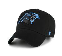 '47 NFL Carolina Panthers Clean Up Gorra de béisbol unisex, cierre de correa ajustable, talla única, logotipo del equipo, color negro, Negro , Talla única
