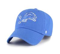 '47 NFL Detroit Lions Clean Up Gorra de béisbol unisex, cierre de correa ajustable, talla única, logotipo del equipo, color azul Raz, Blue Raz, Talla única