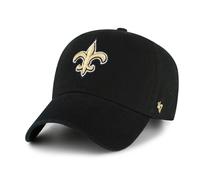 '47 NFL New Orleans Saints Clean Up Gorra de béisbol unisex, cierre de correa ajustable, talla única, logotipo del equipo, color negro, Negro , Talla única