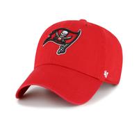 '47 NFL Tampa Bay Buccaneers Clean Up Gorra de béisbol unisex, cierre de correa ajustable, talla única, logotipo del equipo, color rojo, rojo, Talla única