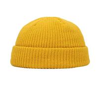 Gorra 47 de lana con dobladillo, mantiene gorro unisex, gorro cálido, gorra de béisbol informal, gorra de béisbol para mujer, amarillo, Talla única