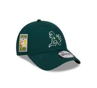Gorra ajustable New Era Oakland Athletics Baseball Rickey Henderson Stadion Verde Sidepatch 9Forty - Talla única