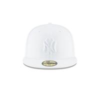 Gorra ajustada b sica 59FIFTY blanca con logotipo principal de los New York Yankees de New Era, 7 1/4