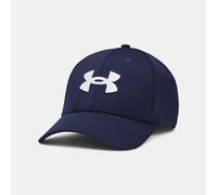 Gorra ajustada elástica Under Armour Blitzing Low para hombre Midnight Marino Azul / Blanco L/XL