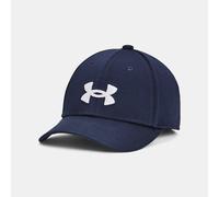 Gorra ajustada elástica Under Armour Blitzing Low para niño Midnight Marino Azul / Blanco YMD/YLG
