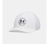 Gorra ajustada elástica Under Armour Drive Mid para hombre Blanco / Anthracite M/L