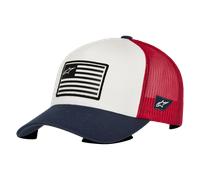 Alpinestars Flag Snapback Gorro, blanco-rojo para Hombres