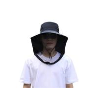 Gorra antiinsectos para actividades al aire libre, Midge Head Net Hat Gorra de pesca malla unisex multicolor(Black)