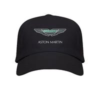 Gorra Aston Martin Logo Hombre Negra 5 Paneles 100 Algodón 340 g/m²