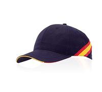 Gorra Azul Marino con Bandera de ESPAÑA. con Cierre Regulable. para protegerse del Sol en Cualquier Momento o para Hacer Deporte, Tenis, Padel, Golf.