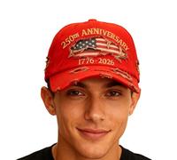 Gorra Bandera de Estados Unidos,Gorras Conmemorativas 250 Aniversario - Gorra de Béisbol Americana,para Hombre Mujer 4 de Julio Día de la Independencia Actividades Exteriores Acampada Senderismo