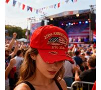 Gorra Bandera de Estados Unidos - Gorras Conmemorativas 250º | Gorro de Camionero Patriota | para Hombres Mujeres Patriotas Deportes Exteriores 4 Julio Día de la Independencia Camping Béisbol