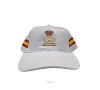 Gorra Bandera España Bordado Patrón de Yate. Color Blanco.