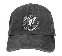 Gorra Baseball Amo A Mi Boston Terrier Cap para Ciclismo Gorra Beisbol | Gorra Baseball Ajustable Cómoda Trucker Hat Para Empresa Correr Aire Libre Viaje Gorras