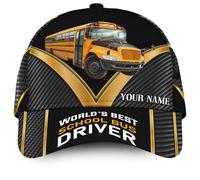 Gorra Baseball Conductor De Autobús Personalizado con Nombre Gorra Trail Transpirable Sombrero Beisbol Retro Gorros De Béisbol para Senderismo Golf Acampada