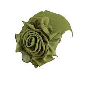 Gorra Beanie De Tela con Un Adorno De Flor Grande Estilo Retro Elegante Turbante para Cabeza De Mujer para Boda Fiesta Cáncer Quimioterapia Chemo Oncológico Noche Pèrdida de Pelo (Verde, 1)