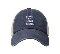 Gorra Beisbol Apoya A Israel con Las Banderas De Estados Unidos. Baseball Cap Ajustable Gorras De Beisbol Unisex Gorras Deportivas para Senderismo Pesca Running