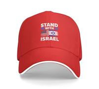 Gorra Beisbol Apoya A Israel con Las Banderas De Estados Unidos. Gorras De Beisbol Unisex Gorra Deportiva Soft Trucker Cap para Pesca Senderismo Sport