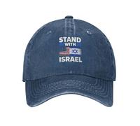 Gorra Beisbol Apoya A Israel con Las Banderas De Estados Unidos. Gorras Deportivas Unisex Baseball Cap Soft Trucker Cap para Pesca Running Tenis