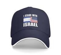 Gorra Beisbol Apoyo A La Bandera Estadounidense De Israel. Estados Unidos Apoya A Israel. Gorras De Beisbol Unisex Baseball Cap Breathable Gorras Deportivas para Tenis Senderismo Pesca