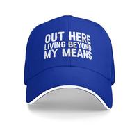 Gorra Beisbol Aquí Afuera Viviendo Más Allá De Mis Posibilidades Trucker Cap Ajustable Gorras De Beisbol Unisex para Pesca Running