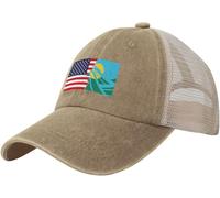 Gorra Beisbol Bandera De Walla Walla, Washington Y Estados Unidos Gorras Deportivas Ajustable Trucker Cap Soft Gorra Deportiva para Running Sport Tenis