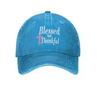 Gorra Beisbol Bendecido Y Agradecido, Cristianismo, Fe, Regalos De Jesús Trucker Cap Unisex Gorras De Beisbol Breathable Gorra Deportiva para Sport Running Senderismo
