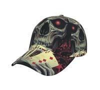 Gorra Beisbol Cartas De Juego De Calavera Malvada, Llama De La Muerte, Oscuridad Abstracta Gorras De Beisbol Unisex Baseball Cap Regalo Gorras Deportivas para Pesca Sport Senderismo