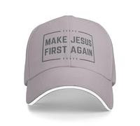 Gorra Beisbol Cristianismo Que Pone A Jesús Primero Otra Vez Dios 2024 Bendice A América 2025 Baseball Cap Unisex Trucker Cap Ajustable para Sport Senderismo