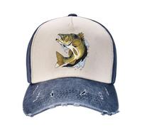 Gorra Beisbol El Pez Lucioperca Mejora Tu Estilo con Algo Divertido. Gorras De Beisbol Ajustable Gorras Deportivas Breathable Gorra Deportiva para Running Pesca Senderismo