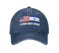 Gorra Beisbol Estoy con Israel EE.UU. Bandera Estadounidense Apoya A Israel Gorras De Beisbol Ajustable Trucker Cap Unisex Baseball Cap para Sport Running Senderismo