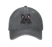 Gorra béisbol Gorras béisbol French Bulldog negras para hombre y mujer gorra Snapback cachorro algodón desgastado vintage para exteriores todas las estaciones Regalos para correr al aire libre