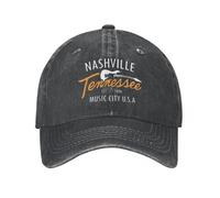 Gorra béisbol Hecha algodón Verano Guitarra Nashville Gorra béisbol Lavada Music City Lindo Sombrero Camionero Primavera Mujeres Hombres Senderismo Pesca Estampado Gorras béisbol Regalo