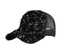Gorra Beisbol Hombre Ajustable Ligera Sombrero Transpirable Verano Cap para Running Beisbol Tenis Golf (Black, One Size)