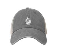 Gorra Beisbol Mano De Esqueleto con Dedo Medio Divertida Gorras Deportivas Regalo Trucker Cap Ajustable Gorra Deportiva para Running Sport Pesca