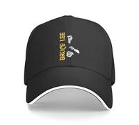 Gorra béisbol Neutro Mayor Bruce Lee Gorras béisbol Amarillas Sombreros sándwich Estrella Kung fu Moda Hombres Mujeres Sombrero poliéster el Sol Regalo al Aire Libre