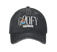 Gorra béisbol para hombre, Goofy desde 1932 Perro Unisex Gorra béisbol dibujos animados Lindo sombreros mezclilla desgastados Gorra Vintage al aire libre Desestructurado Gorra suave Snapback, regalo