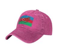 Gorra Beisbol Patrimonio Retro, Gorra Vaquera Vintage, Gorras de Hombre Verano, Gorra Beisbol Bandera De Azerbaiyán 100% Algodón, Pariencia Gastada, para Running Beisbol Tenis Golf