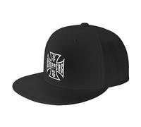Gorra béisbol Punk Unisex West Coast Iron Cross Choppers Gorra béisbol Adulto Ajustable Hip Hop Papá Sombrero Hombres Mujeres Protección Solar