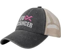 Gorra Beisbol Que Se Joda El Cáncer De Mama Cinta Rosa Baseball Cap Soft Trucker Cap Unisex Gorras Deportivas para Pesca Tenis Running