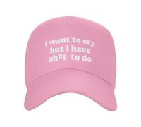 Gorra Beisbol Quiero Llorar Pero Tengo Cosas Que Hacer. Baseball Cap Ajustable Trucker Cap Soft Gorras Deportivas para Running Pesca Tenis