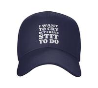 Gorra Beisbol Quiero Llorar Pero Tengo Cosas Que Hacer. Baseball Cap Soft Gorra Deportiva Breathable Trucker Cap para Senderismo Sport Running