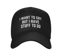Gorra Beisbol Quiero Llorar Pero Tengo Cosas Que Hacer. Trucker Cap Ajustable Gorra Deportiva Soft Baseball Cap para Pesca Sport Running