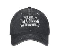 Gorra Beisbol Soy Un Pecador Y Sé Cosas Gorras Deportivas Regalo Trucker Cap Soft para Pesca Senderismo