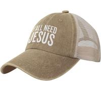Gorra Beisbol Todos Ustedes Necesitan A Jesús. Gorras De Beisbol Ajustable Trucker Cap Soft Gorra Deportiva para Pesca Senderismo Tenis