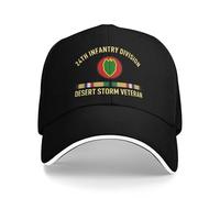 Gorra Beisbol Us Army 24Th Infantry Division Desert Storm Veteran Breathable Gorra De Béisbol Ajustable Gorras De Béisbol para Senderismo Pesca Sport